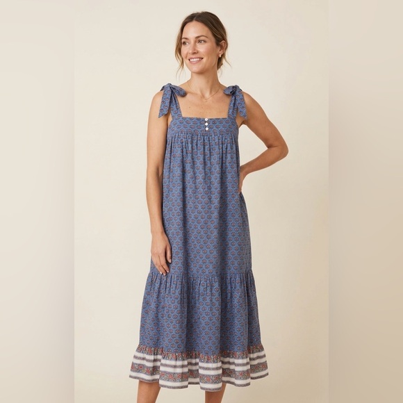 cleobella blue dress Cleobella Nadia Mini Dress- Blue Castello ***FINAL SALE*** – Hand In Pocket